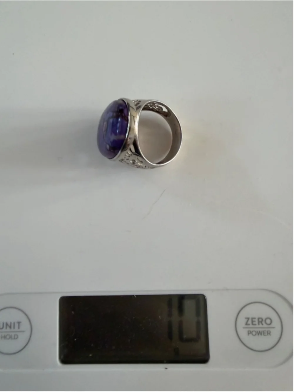Sterling Silver Purple Mojave Turquoise Ring Thick 925 Size 9